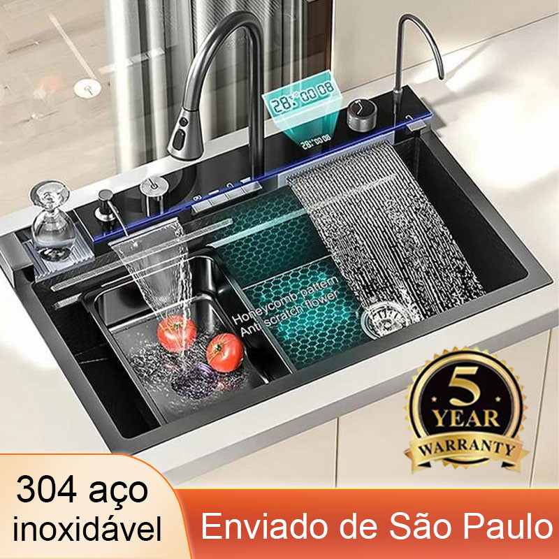 Kit Cuba Gourmet Para Cozinha Com torneira 360 graus Pia Inox 304  Pia Inteligente Premium Completa em Oferta na Shopee
