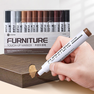 Caneta Para Reparo De Móveis De Madeira , Arranhões , Chips , Retoque Colorido , Marcadora De Borda Branca Exposta em Oferta na Shopee
