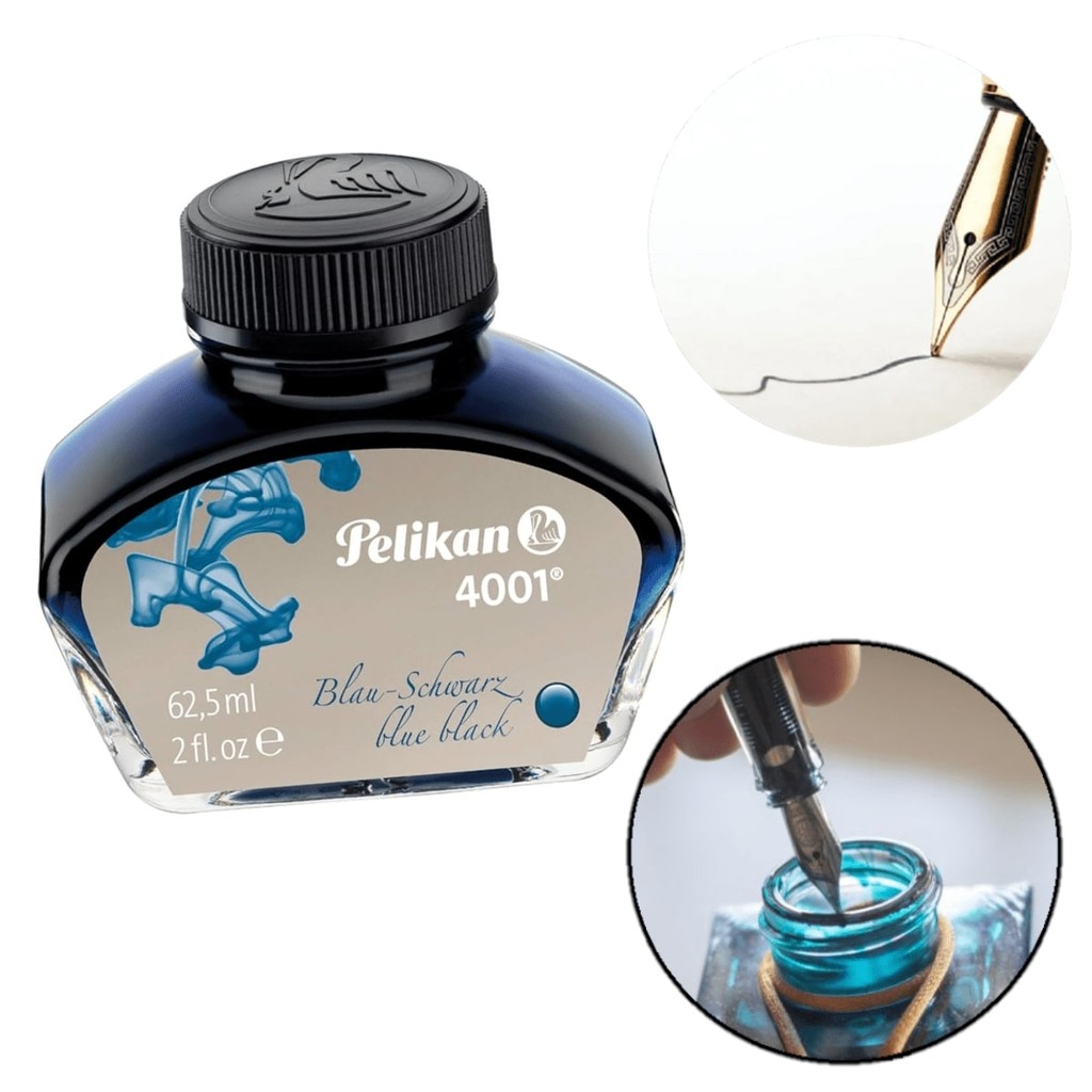 Refil de Tinta Caneta Tinteiro Nankin 30ml Profissional Azul Escuro - Pelikan