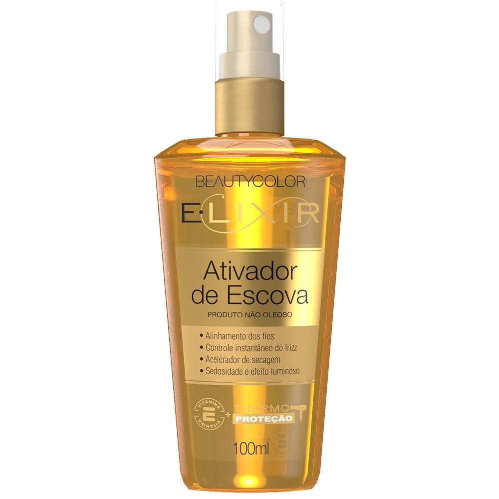 Ativador de Escova Elixir Beauty Color 100ml Antifrizz Thermo Proteção Não Oleoso Vitamina E