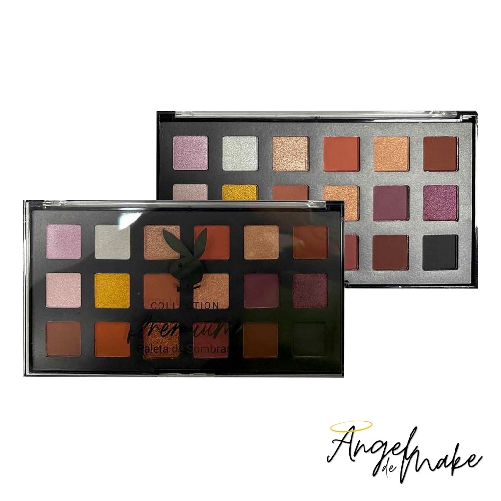 Paleta de Sombras Premium Collection 18 Cores Alta Pigmentação e Fixação - Playboy