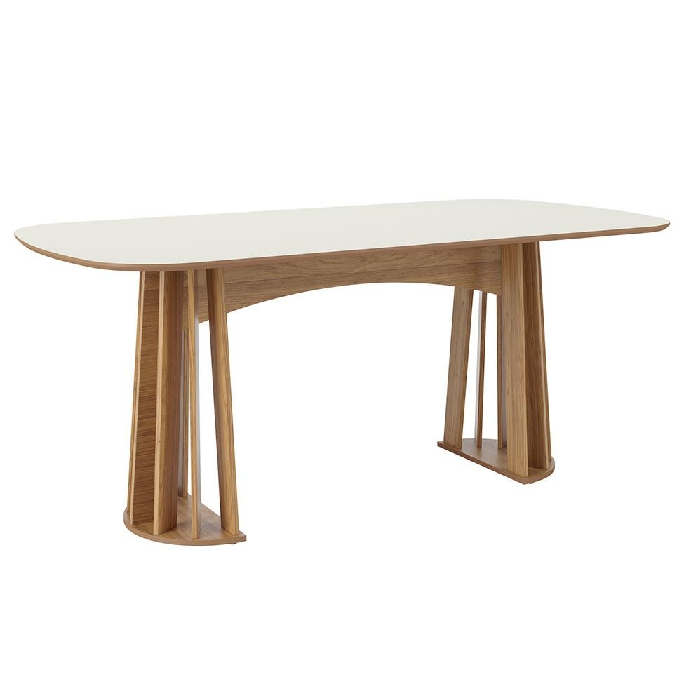 Mesa de Jantar Oval Pilar Freijó e Off White em Oferta na Shopee