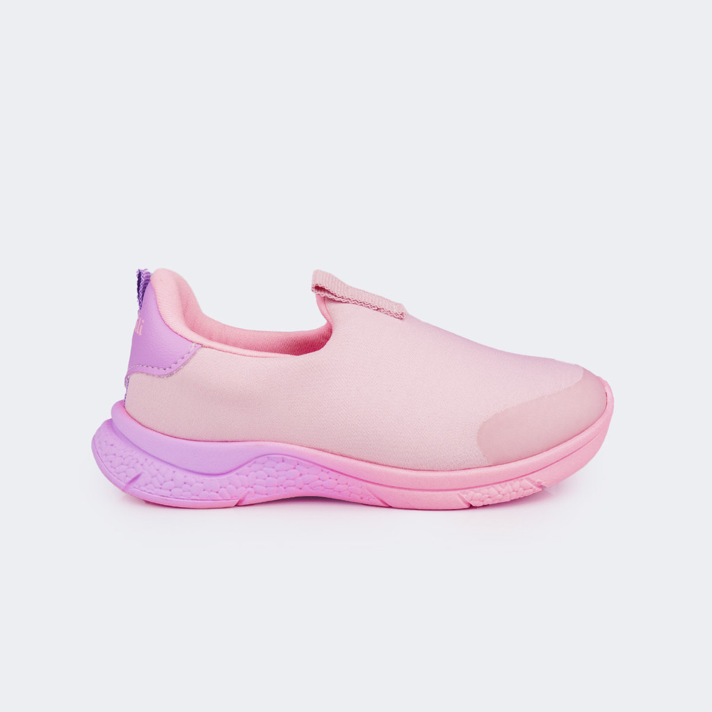 Tênis Infantil Feminino Mini Soft Calce Fácil Rosa Pampili