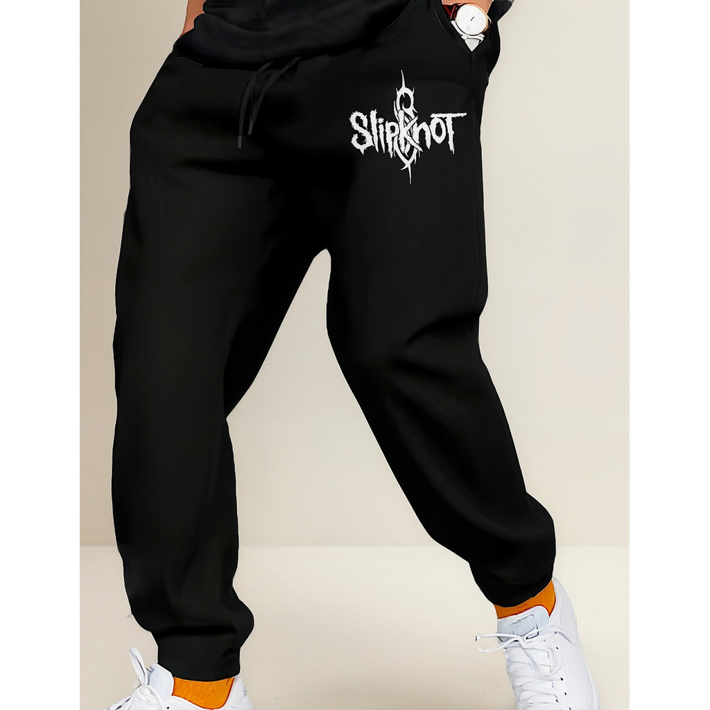 Calça Moletom Estilosa Algodão Banda De Rock Slipknot Dark Arte