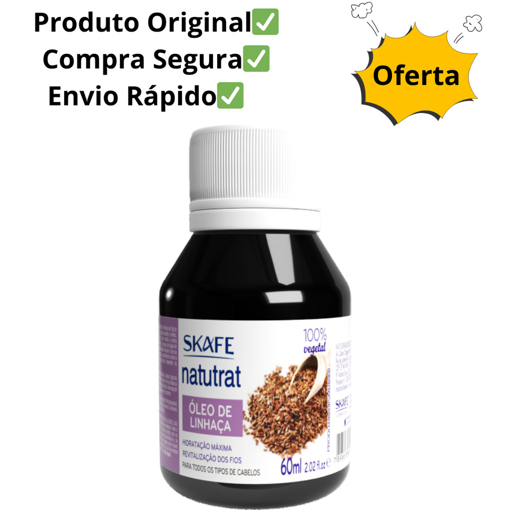 Óleo de Linhaça Natutrat S.O.S 60ml em Oferta na Shopee
