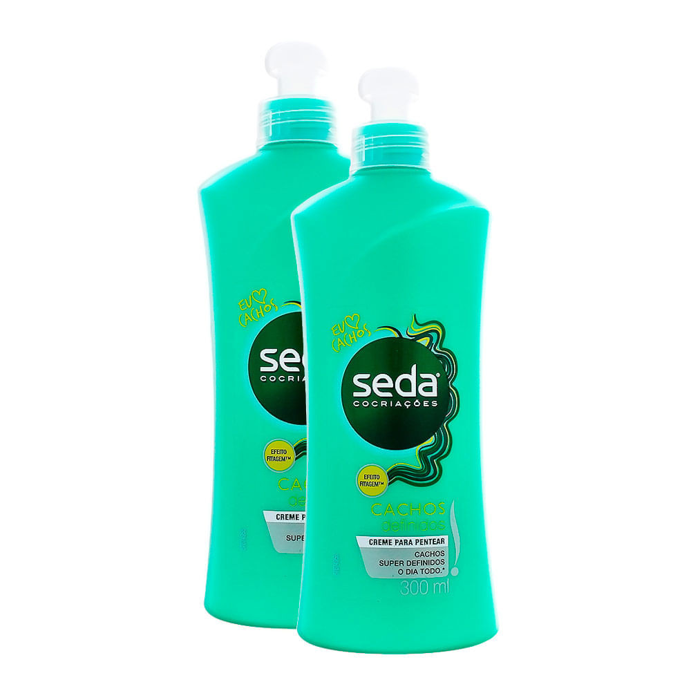Kit 2 Creme de Pentear Seda Cachos Definidos com 300ml - Beauty