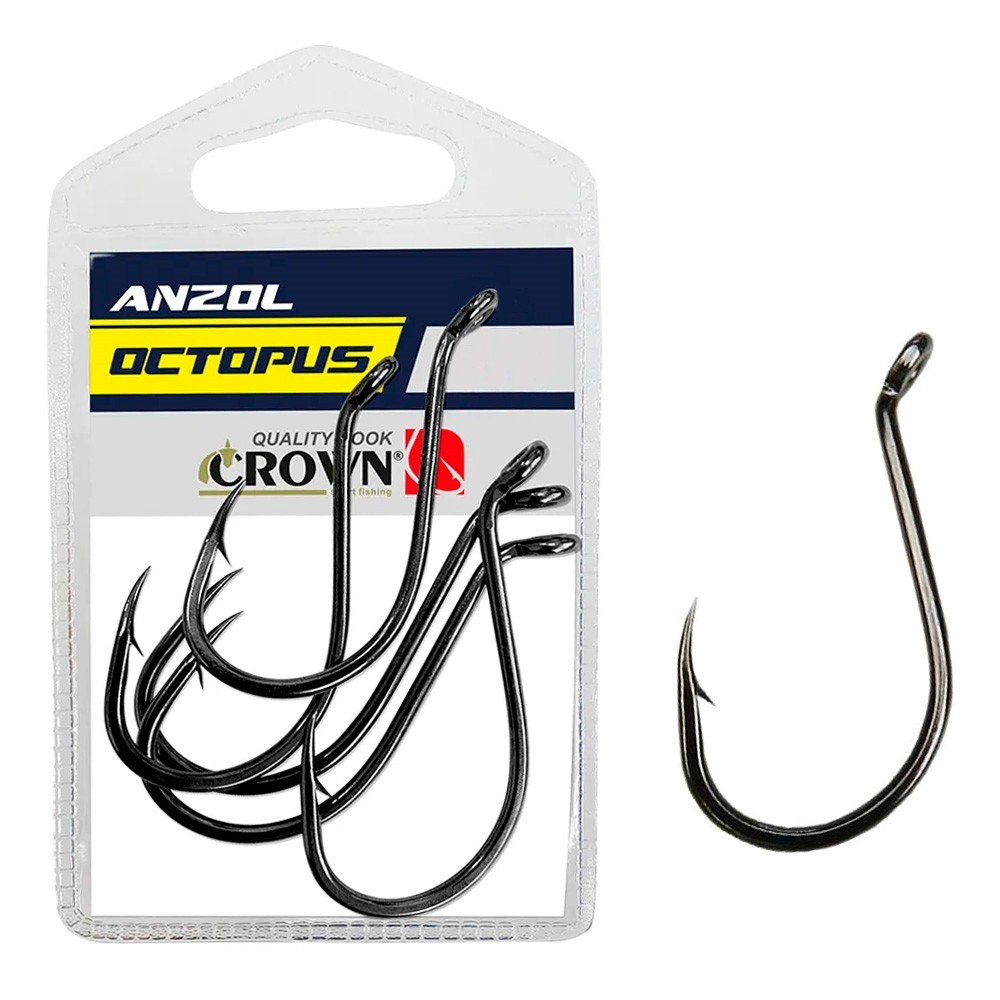 Anzol Para Pesca Octopus Black - Crown