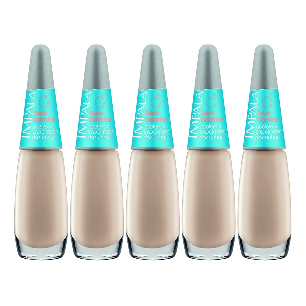 Kit 5 Esmalte Impala Base Bomba Acelerador De Crescimento em Oferta na Shopee