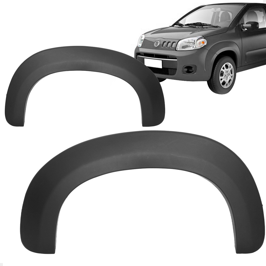 Alargador Paralama Dianteiro Uno 2014 2015 2016 2017 Preto