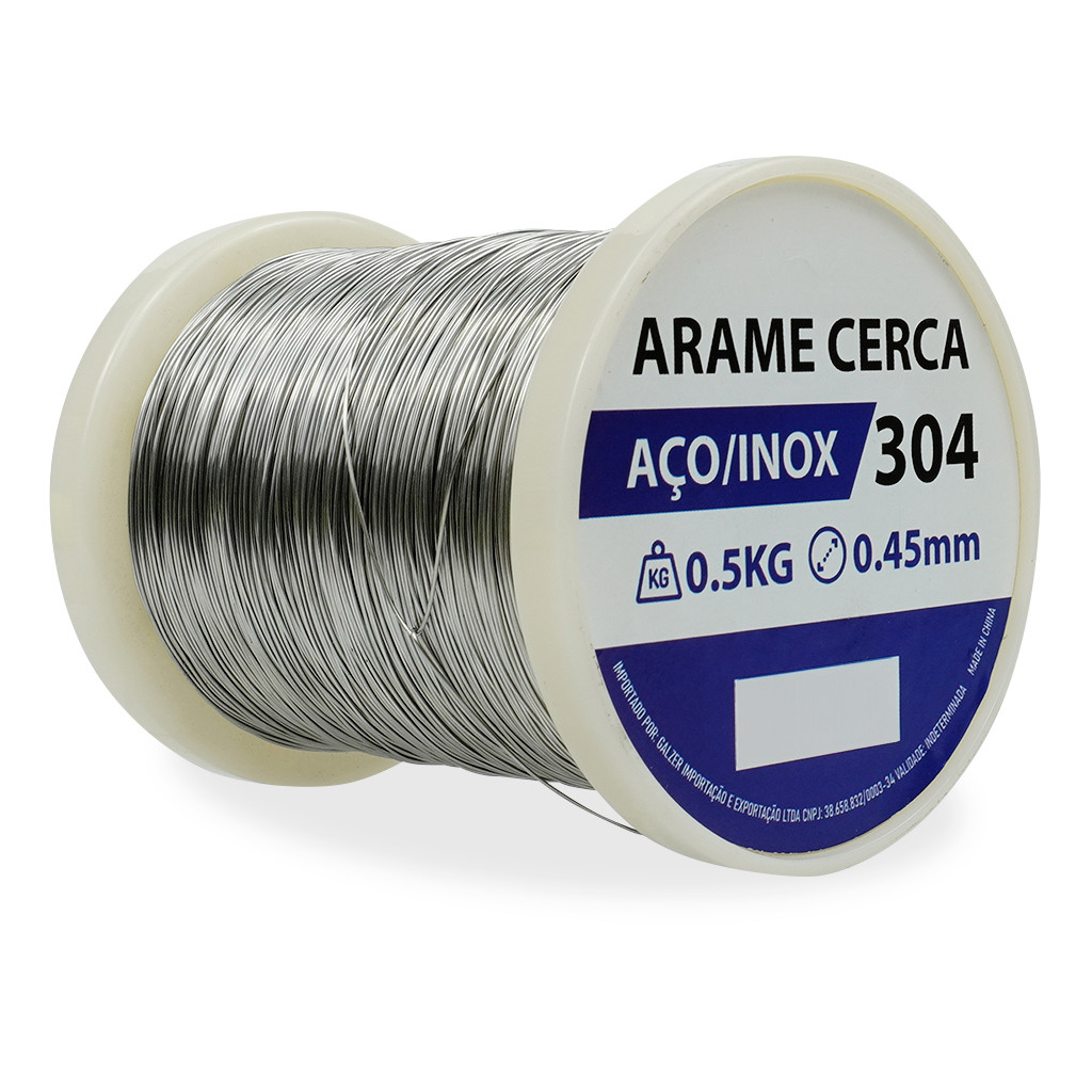 Arame inox cerca 304 0.45mm 500g