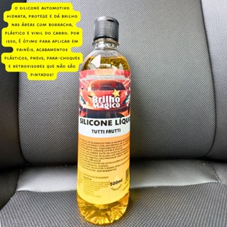 Silicone Líquido Automotivo 500ml -Tutti-Frutti-proteção, brilho e revitalização-painel,plásticos.. em Oferta na Shopee