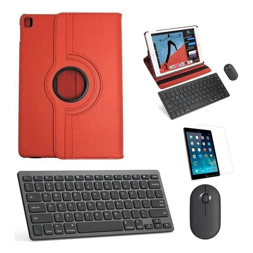 Kit Capa 360 Vermelho Teclado/mouse/pel iPad Pro 11  2020