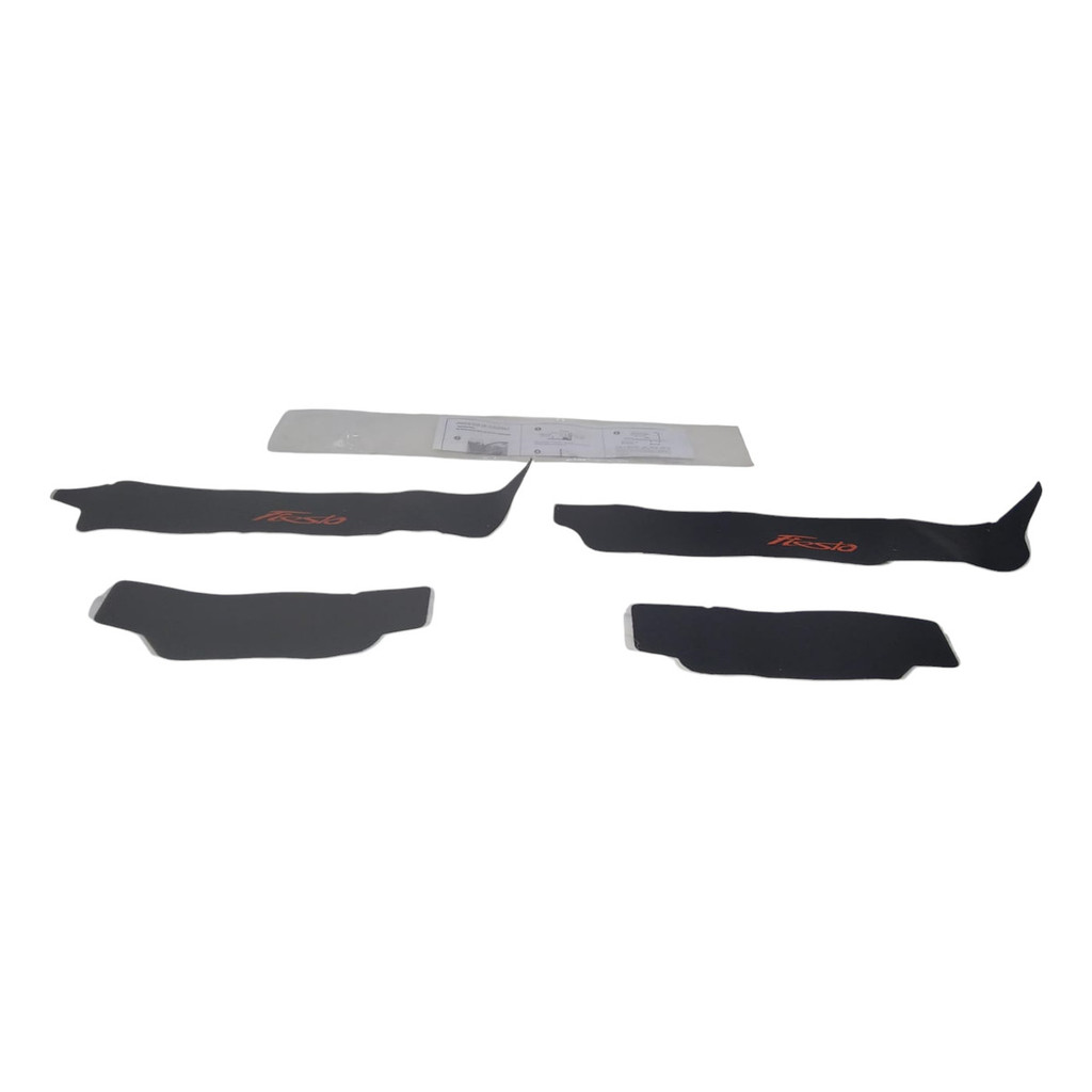 Kit 4 Protetor Soleira Lateral Adesiva Preta Ford Fiesta