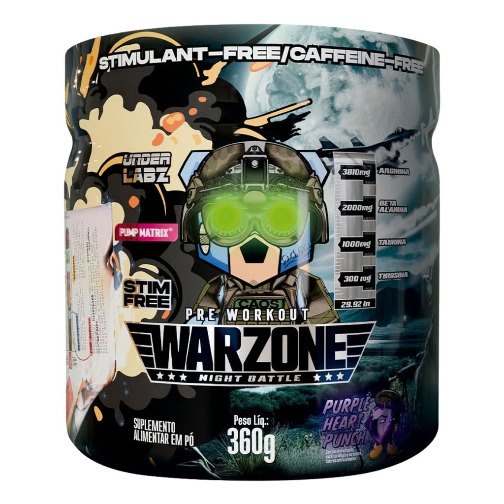 Warzone Night Battle Pote 360g Purple Heart Punch Under Labz em Oferta na Shopee