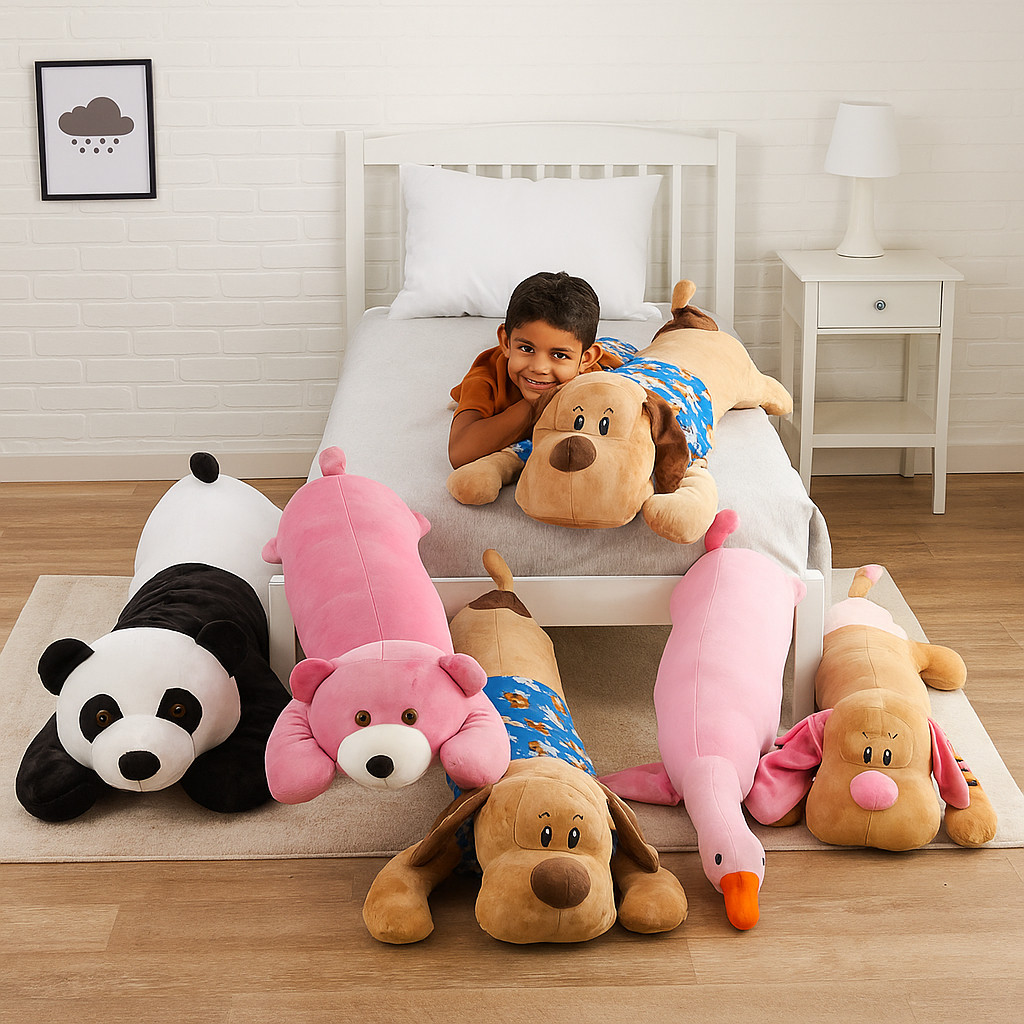 Travesseiro De Corpo Anatomico Pelúcia Animais Gigante XUXÃO 110cm