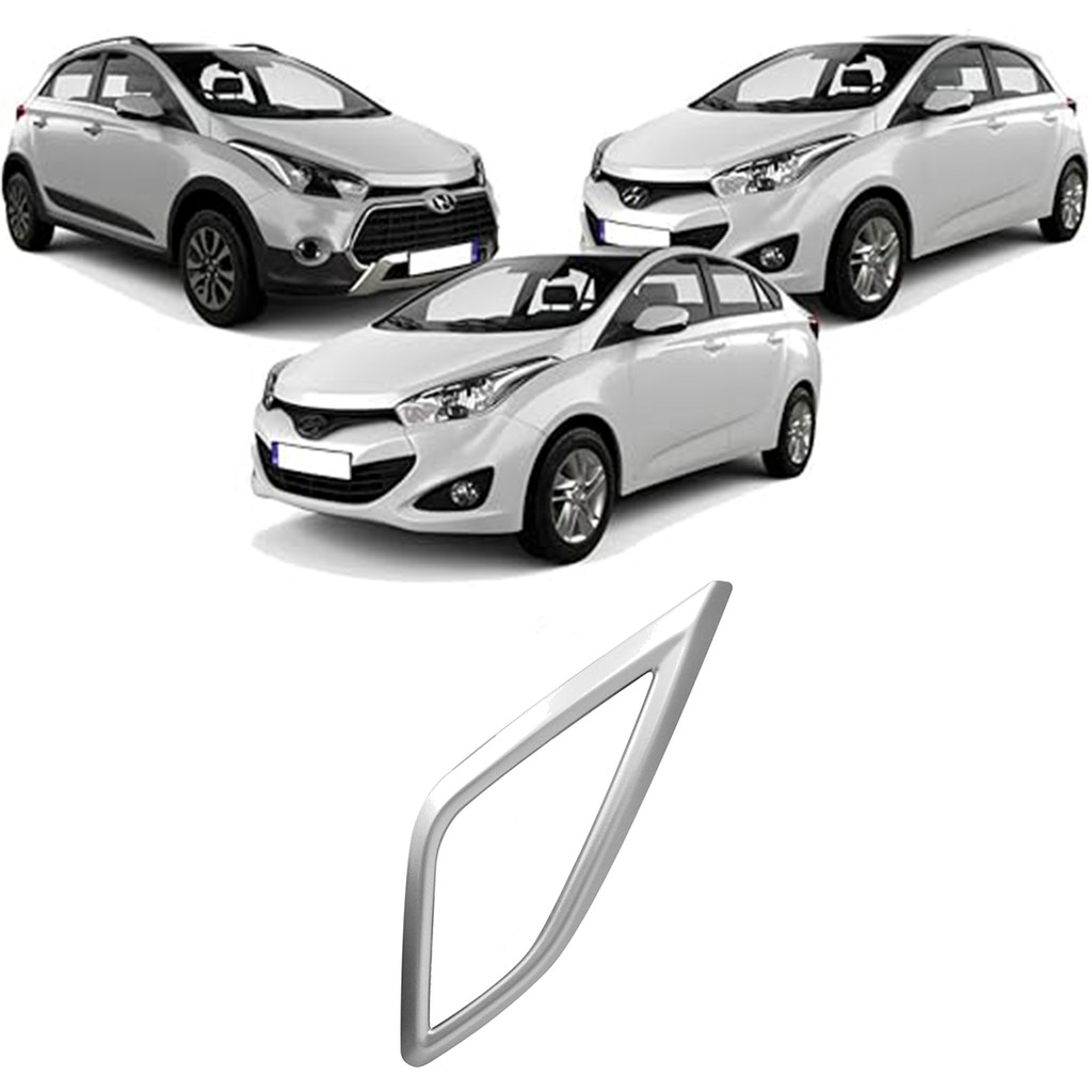 Moldura Aro Difusor Ar Central compatível Hb20 Hb20s Hb20x 2012 até 2020 Lado Direito Prata - Expex em Oferta na Shopee