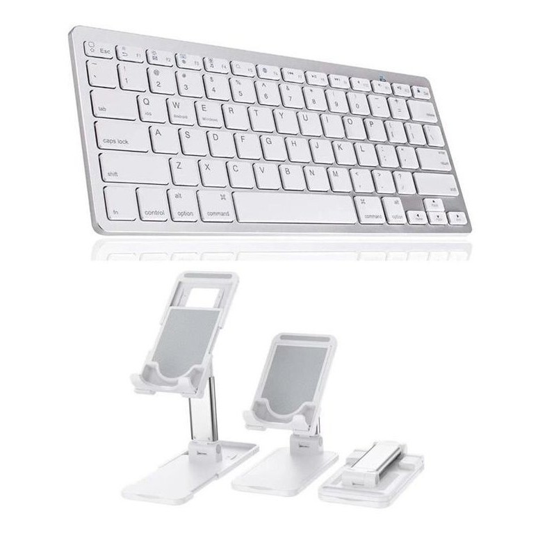 Teclado Bluetooth P/galaxy Tab A T290/t295 + Sup Branco