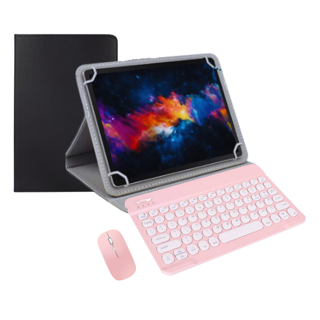 Capa  Suporte p/ Tablet 10 polegadas + Teclado Bluetooth Compacto Universal