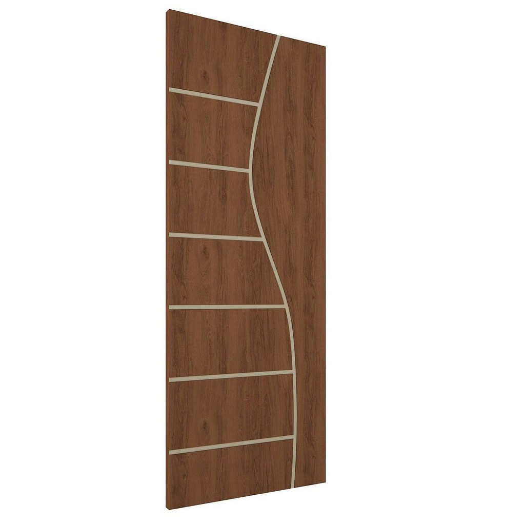 Folha de Porta de Madeira Frisada 210x90 Espessura 3,5cm Valuchi Imbuia em Oferta na Shopee
