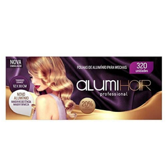 Folhas De Alumínio Para Mechas 12x30cm Alumi Hair - 320 Unidades em Oferta na Shopee