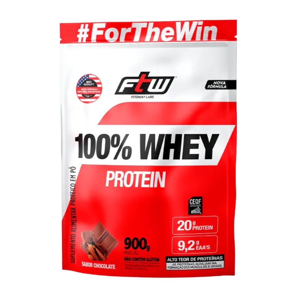 100% Whey Protein Chocolate 900g - FTW