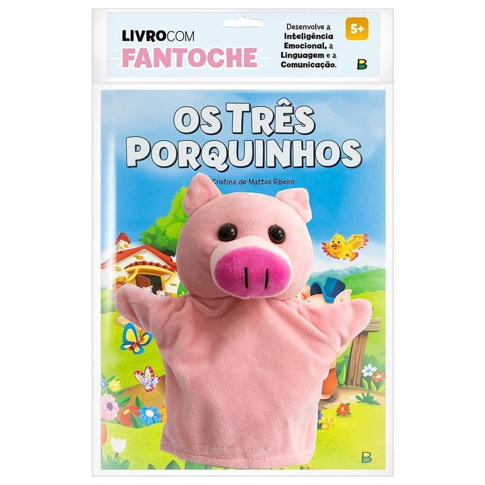 Livro com Fantoche | Três Porquinhos | Os Capa Dura