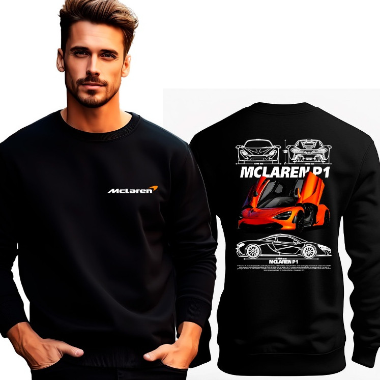 Moletom Sem Capuz Gola Careca Frio Carro Luxuoso Mclaren P1 Lançamento Exclusivo