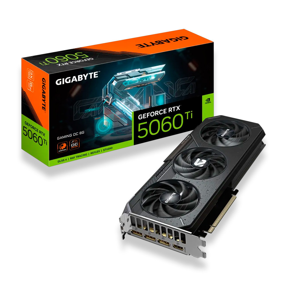 Placa de vídeo GeForce RTX 5060Ti Gaming OC 8G Gigabyte- GV-N506TGAMING OC-8GD