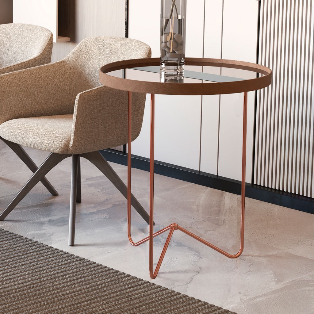 Mesa de Canto Alamanda Com Espelho - JB Bechara em Oferta na Shopee