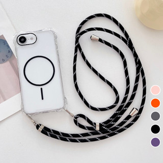 Crossboby Cordão Caso De Telefone Para iPhone 16 Pro Max 16E 12 15 14 13 16 Plus Carga Sem Fio Magnético Colar Cabo Cint em Oferta na Shopee