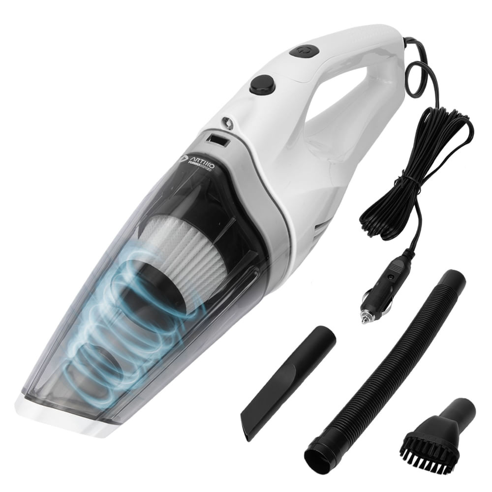 Aspirador De Pó Para Carro Portátil Automotivo Artiko Turbo Wiper 100W Com Lanterna 12V em Oferta na Shopee