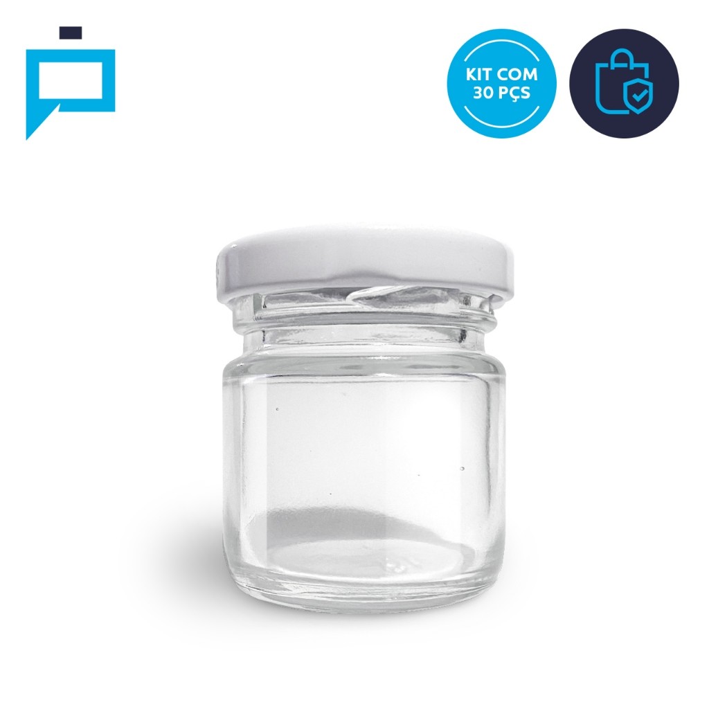 30 Potinho De Vidro Geleinha/Papinha 40 ml Lembrancinhas