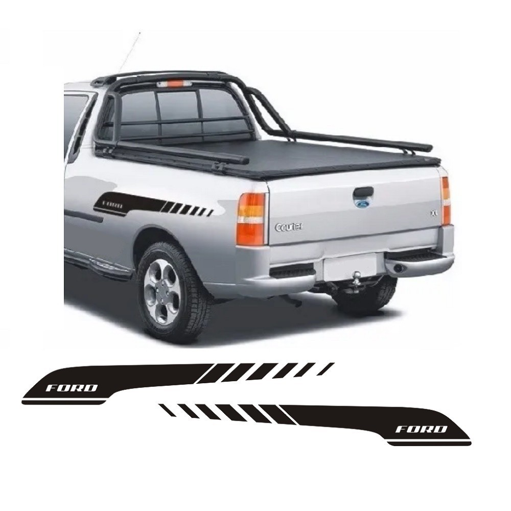 Adesivo Lateral Da Caçamba Ford Courier Fc4 Faixa Colante Tuning