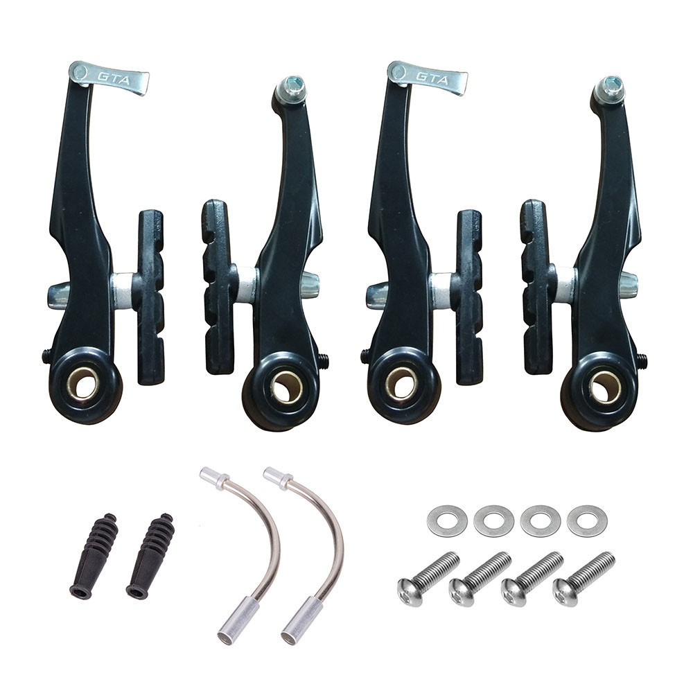 Freio GTA v-brake alumínio Dianteiro e Traseiro Completo orbital sapata 60mm