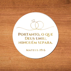 Adesivo Versículo Para Casamento - Ref.2317 - Hot Stamping - 4x4cm - 25 unidades - Stickr - Rizzo
