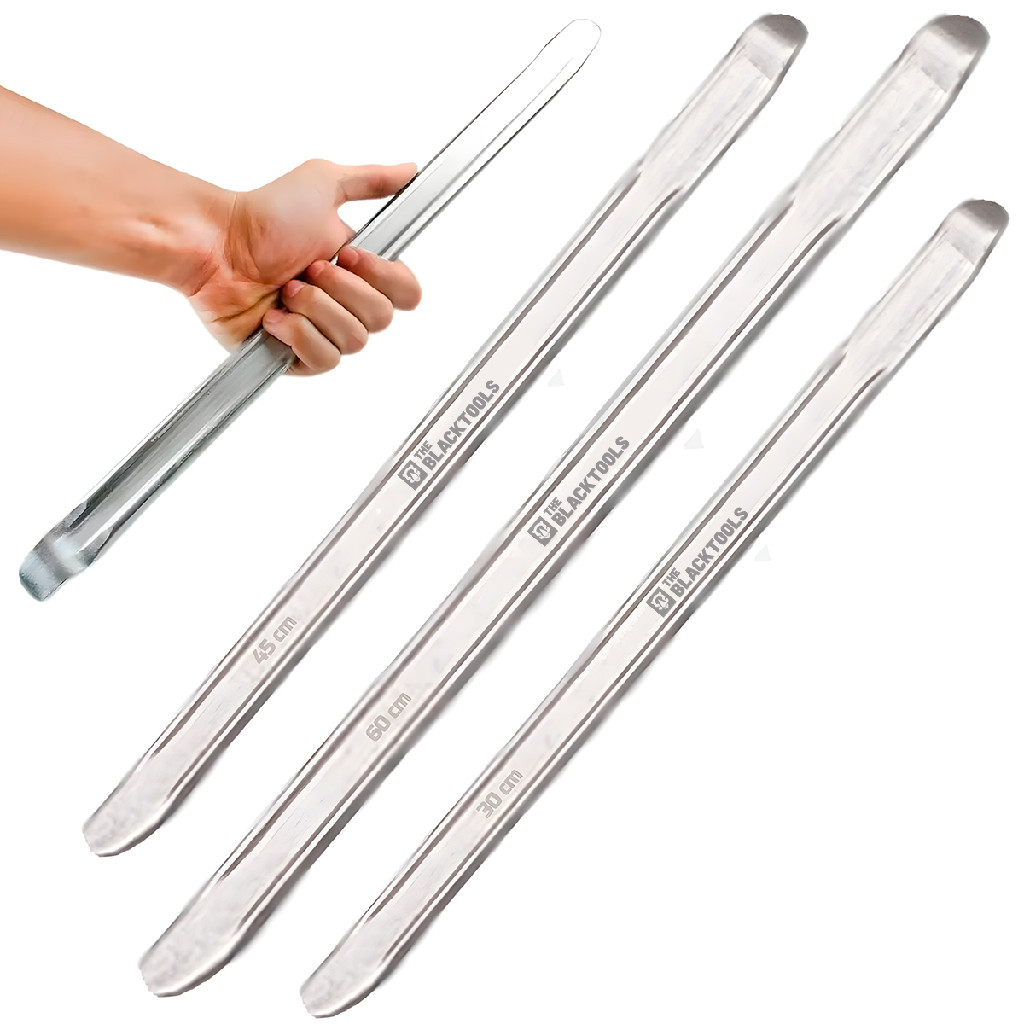 Kit 3 Espatula Borracheiro Chata 30cm, 45cm E 60cm Desmontar Pneus Carro Moto The Black Tools em Oferta na Shopee