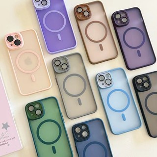 Capa iPhone 15/15 pro max Magnético Luxo Fosco Translúcido Armadura À Prova De Choque em Oferta na Shopee