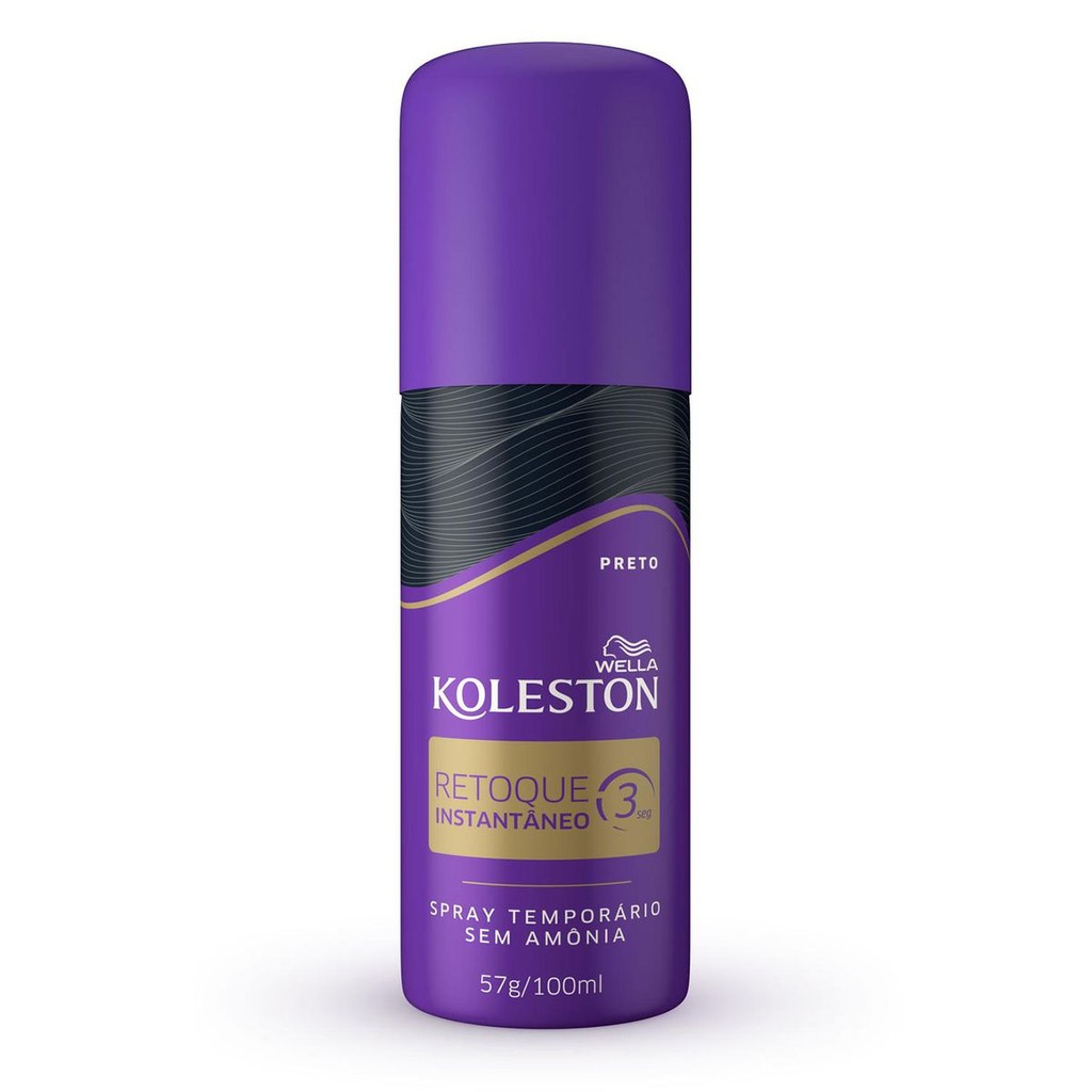 Retoque De Raiz Koleston Spray Preto 57g - Beauty