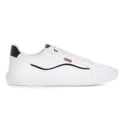 Tênis Anacapri Detalhe Onda Branco e Preto - Feminino