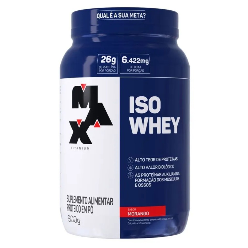 Iso Whey Pote 900g Max Titanium em Oferta na Shopee