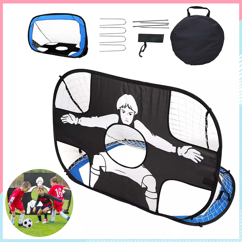Rede de gol de futebol dois em um para crianças, treinamento de habilidades de futebol, treinamento de atirador