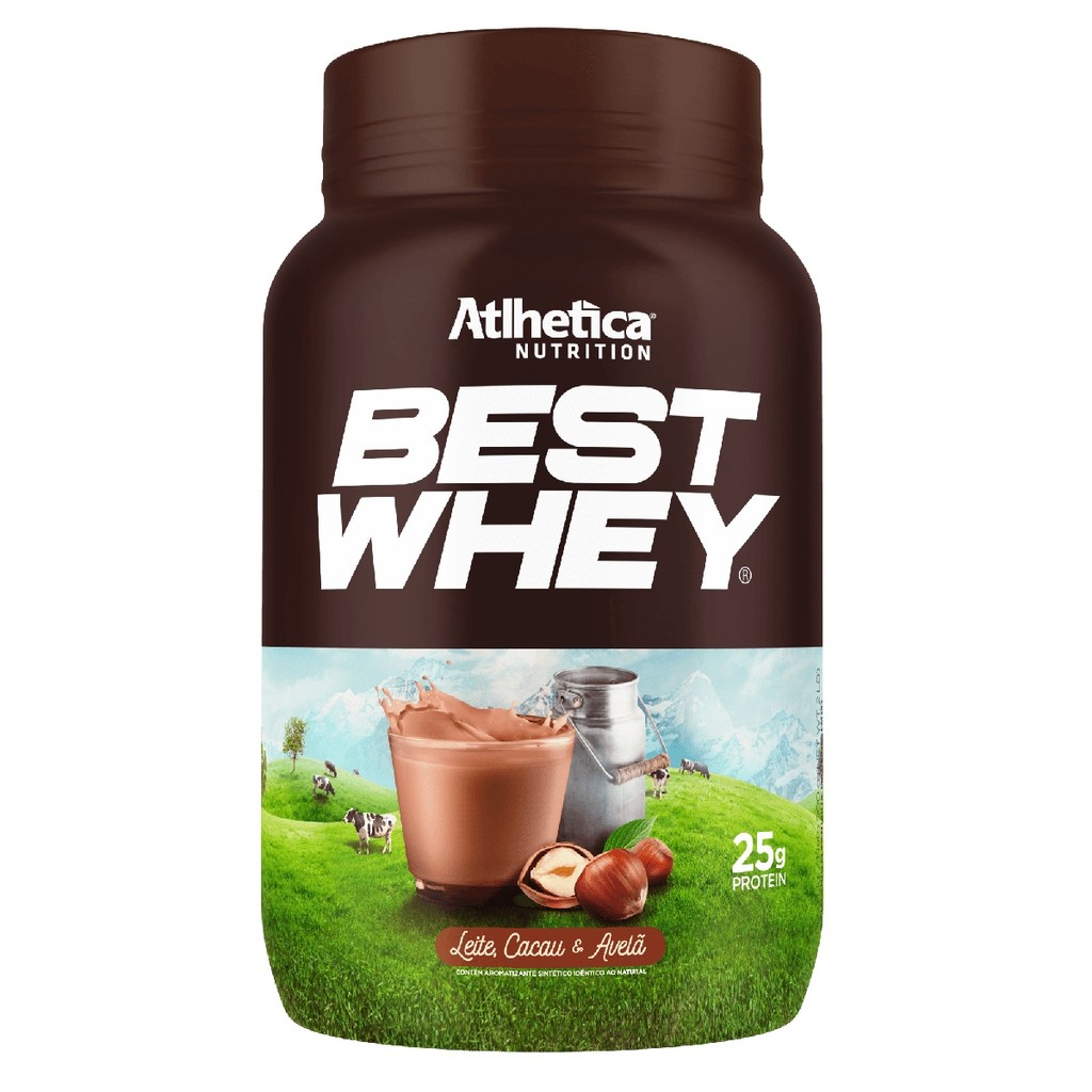 Whey Protein Best Whey Pote 900g Atlhetica Nutrition / LEITE CACAU E AVELA