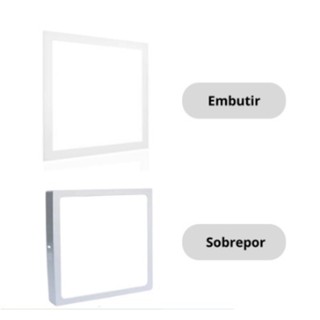 kit 3 un Painel led 18w Aluminio Plafon Quadrado luminaria Embutir/Sobrepor em Oferta na Shopee