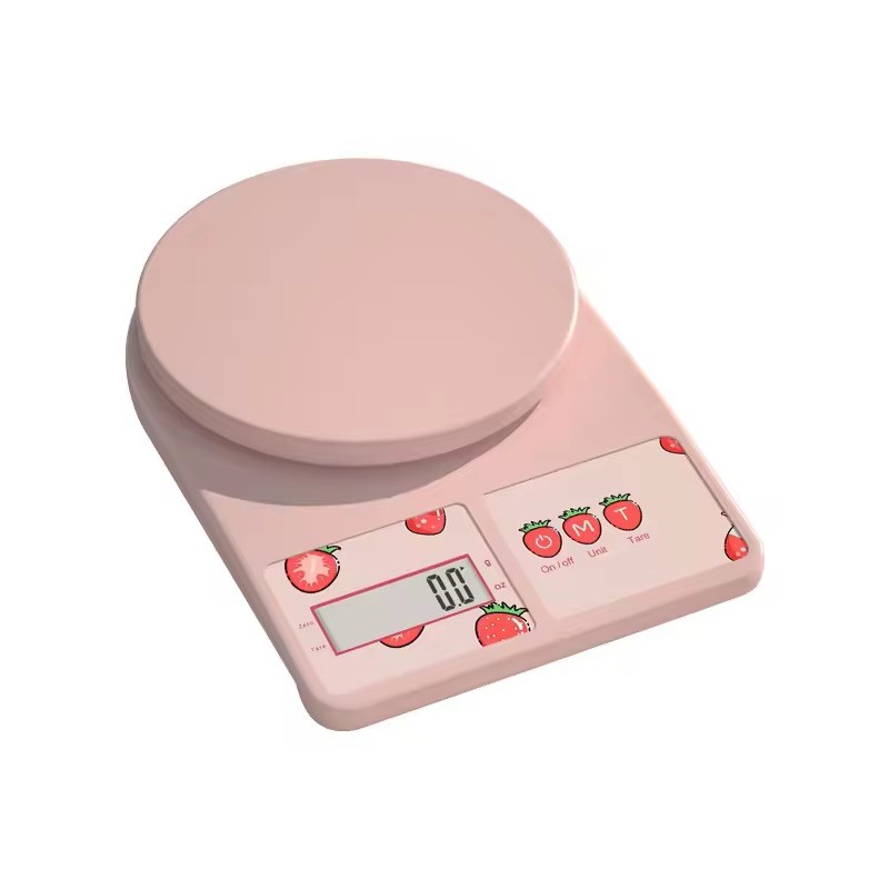 Balança Digital 10kg Precisão 1g Rosa Morangos Oásis OIH-3203