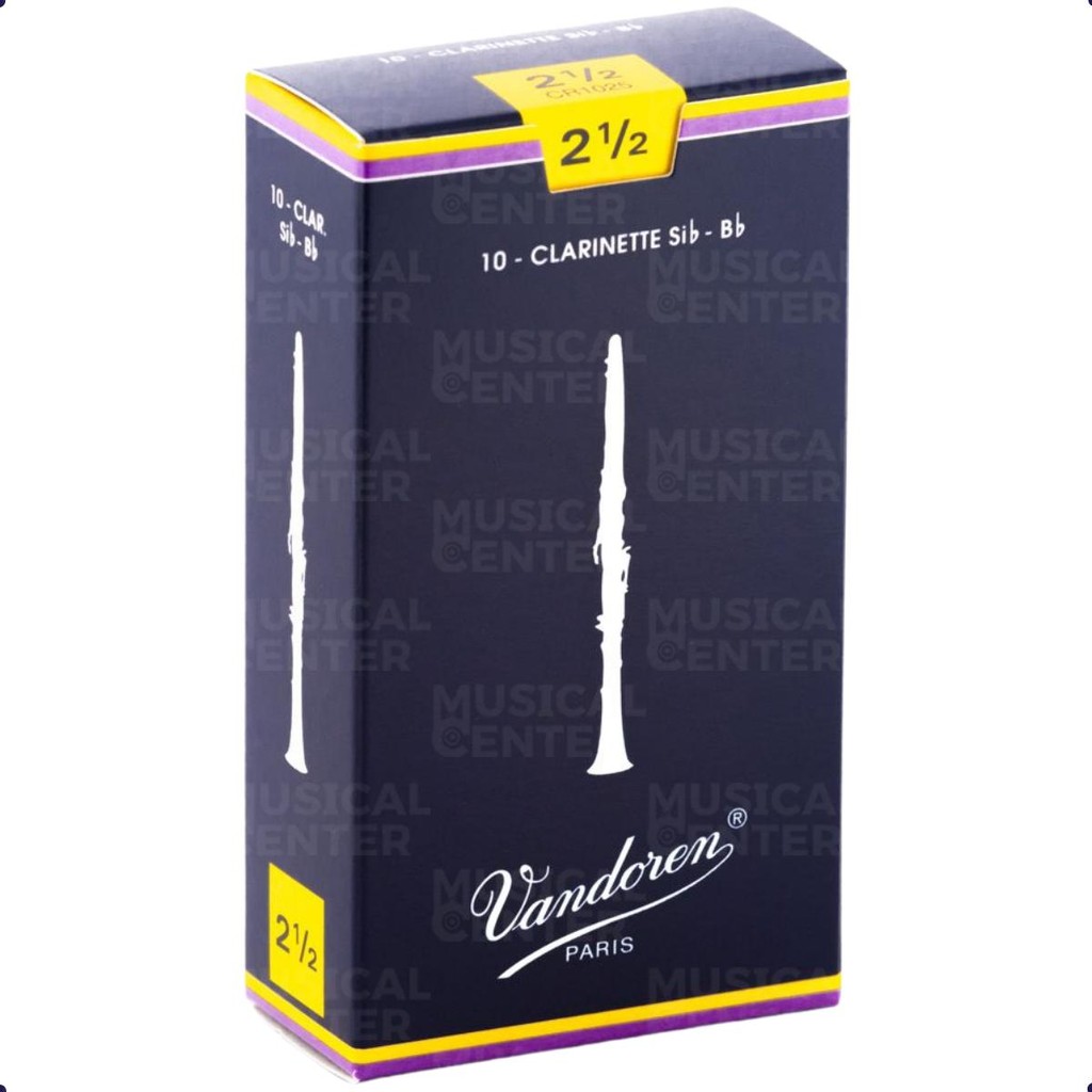 2 PALHETAS P/CLARINETE SIb TRADICIONAL N.2,5 CR1025 VANDOREN