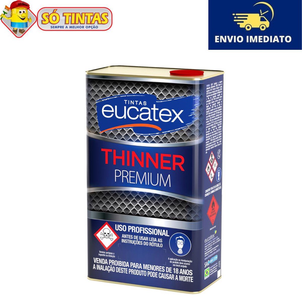 Thinner Diluente 9100 Comum 5L Eucatex Potência na Diluição e Limpeza Profissional em Oferta na Shopee