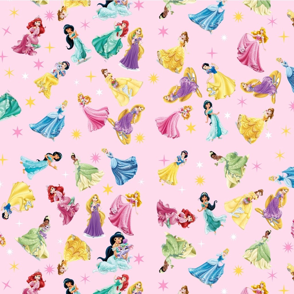 Tecido TRICOLINE MISTA Estampa Digital - Princesas 2 em Oferta na Shopee