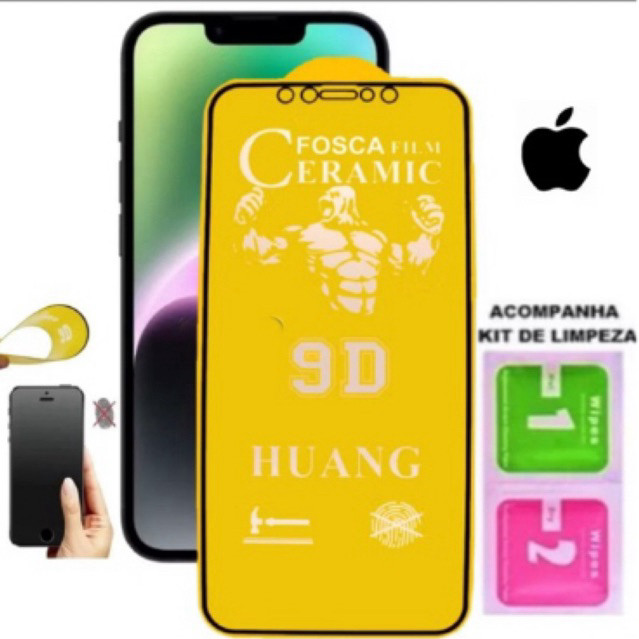 Película Fosca Cerâmica Flexível 9D Hidrogel Todos os modelos iPhone11/12/13/14/15/16/pro/plus/promax/7/8/xr/xs/x/xsmax em Oferta na Shopee