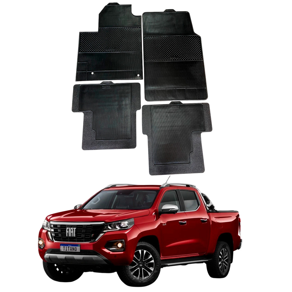 Tapete Fiat Titano 2024 a 2025 Stratus 100% Borracha Borcol