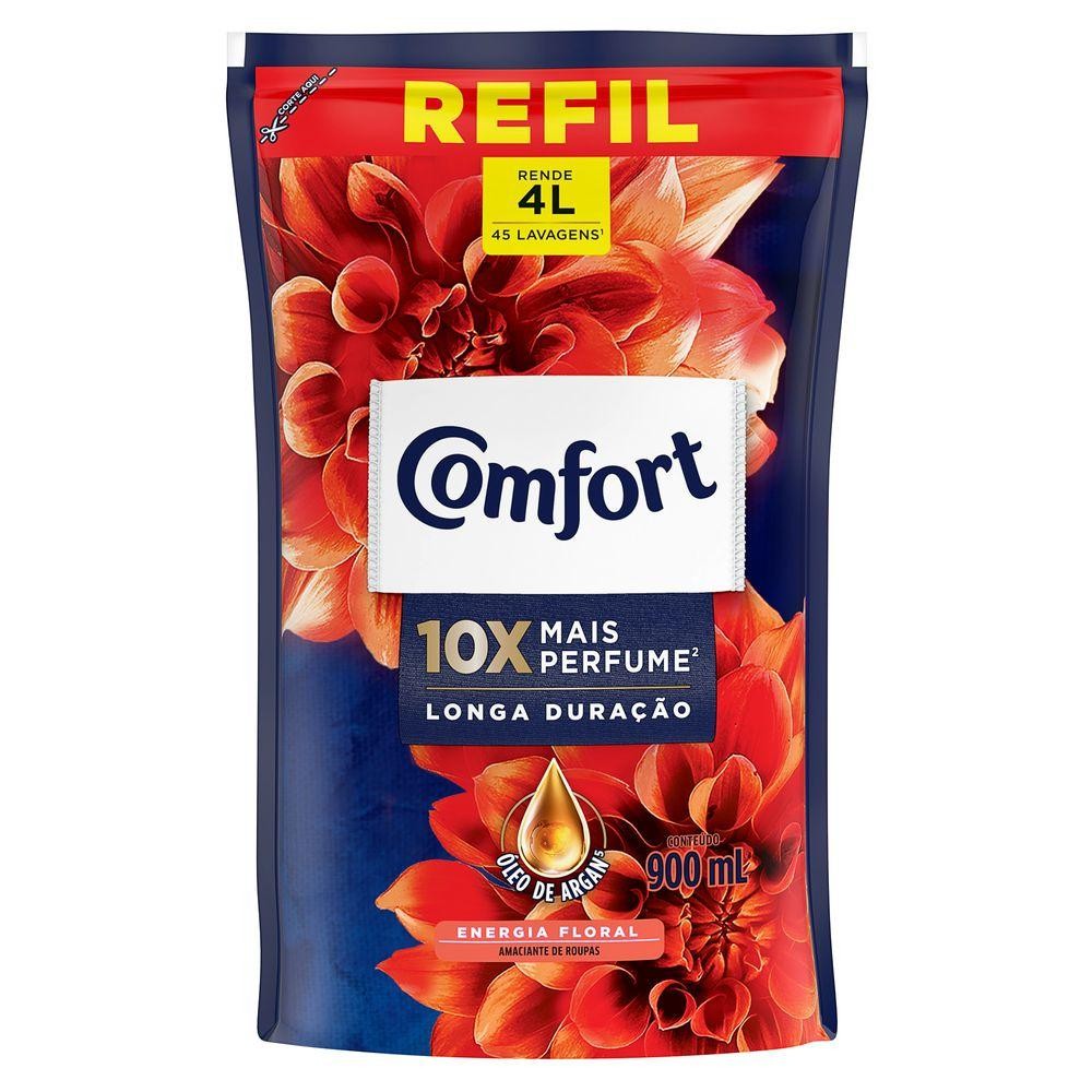 Refil Amaciante Concentrado Comfort Energia Floral 900ml em Oferta na Shopee